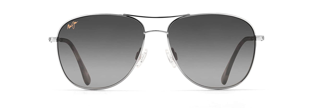 Maui Jim Cliff House sunglasses in Silver - Neutral Grey, front view