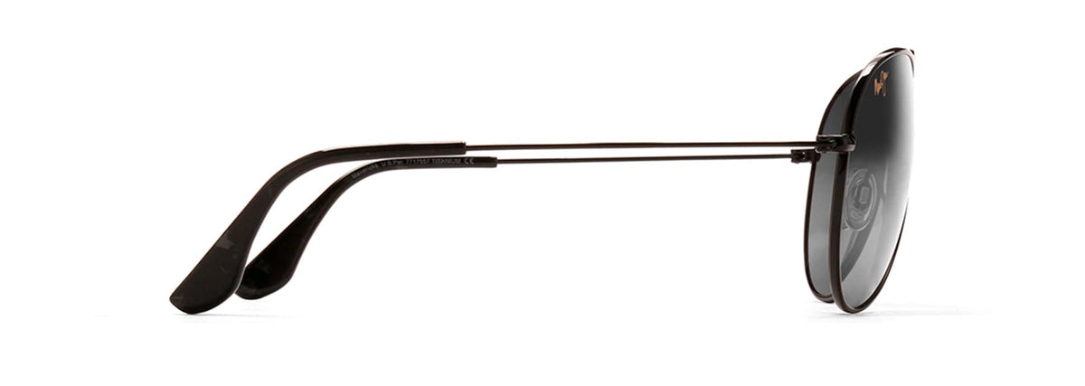 Maui Jim Mavericks sunglasses in Gloss Black, side view