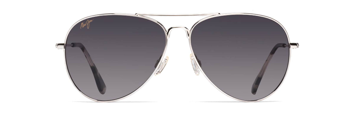 Maui Jim Mavericks sunglasses in Silver - Neutral Grey, front view