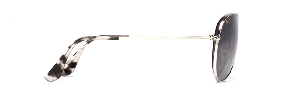 Maui Jim Mavericks sunglasses in Silver - Neutral Grey, side view
