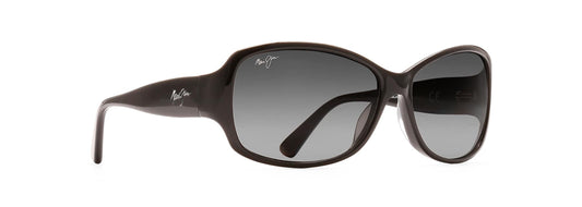Maui Jim Nalani sunglasses in Gloss Black, angled view