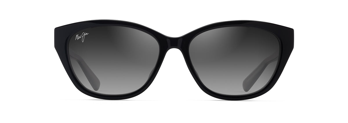 Maui Jim Punono sunglasses in Shiny Black, front view