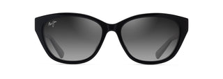 Maui Jim Punono sunglasses in Shiny Black, front view