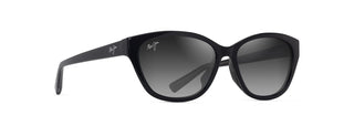 Maui Jim Punono sunglasses in Shiny Black, angled view