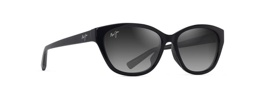 Maui Jim Punono sunglasses in Shiny Black, angled view