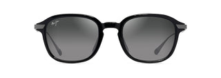 Maui Jim Ka'ouo Asian Fit Shiny Black with Gunmetal sunglasses - view | Gazal Eyecare, Roswell GA