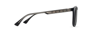 Maui Jim Kupa'a sunglasses in Shiny Black with Trans Light Grey, side view
