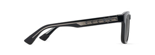 Maui Jim Maluhia sunglasses in Shiny Black with Trans Light Grey, side view