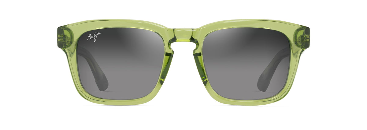 Maui Jim Maluhia sunglasses in Shiny Trans Grass Green, front view