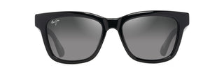 Maui Jim Hanohano - Shiny Black w in Trans Light Grey - Front View