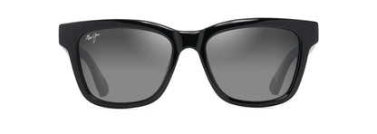 Maui Jim Hanohano - Shiny Black w in Trans Light Grey - Front View