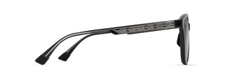 Maui Jim Ku'ikahi AF sunglasses in Shiny Black with Trans Light Grey, side view