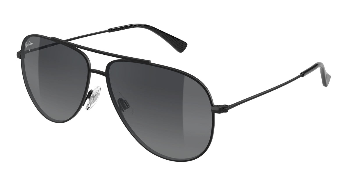 Maui Jim Hauoli sunglasses in Matte Black, angled view