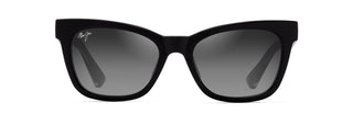 Maui Jim Hiwahiwa sunglasses in Shiny Black with Grey & Black, front view