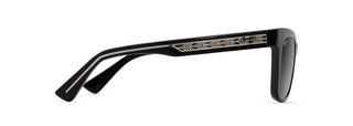 Maui Jim Hiwahiwa sunglasses in Shiny Black with Grey & Black, side view