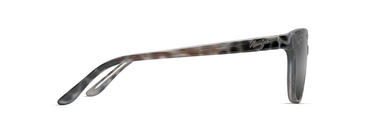 Maui Jim Honi sunglasses in Shiny Grey Tortoise Stripe, side view