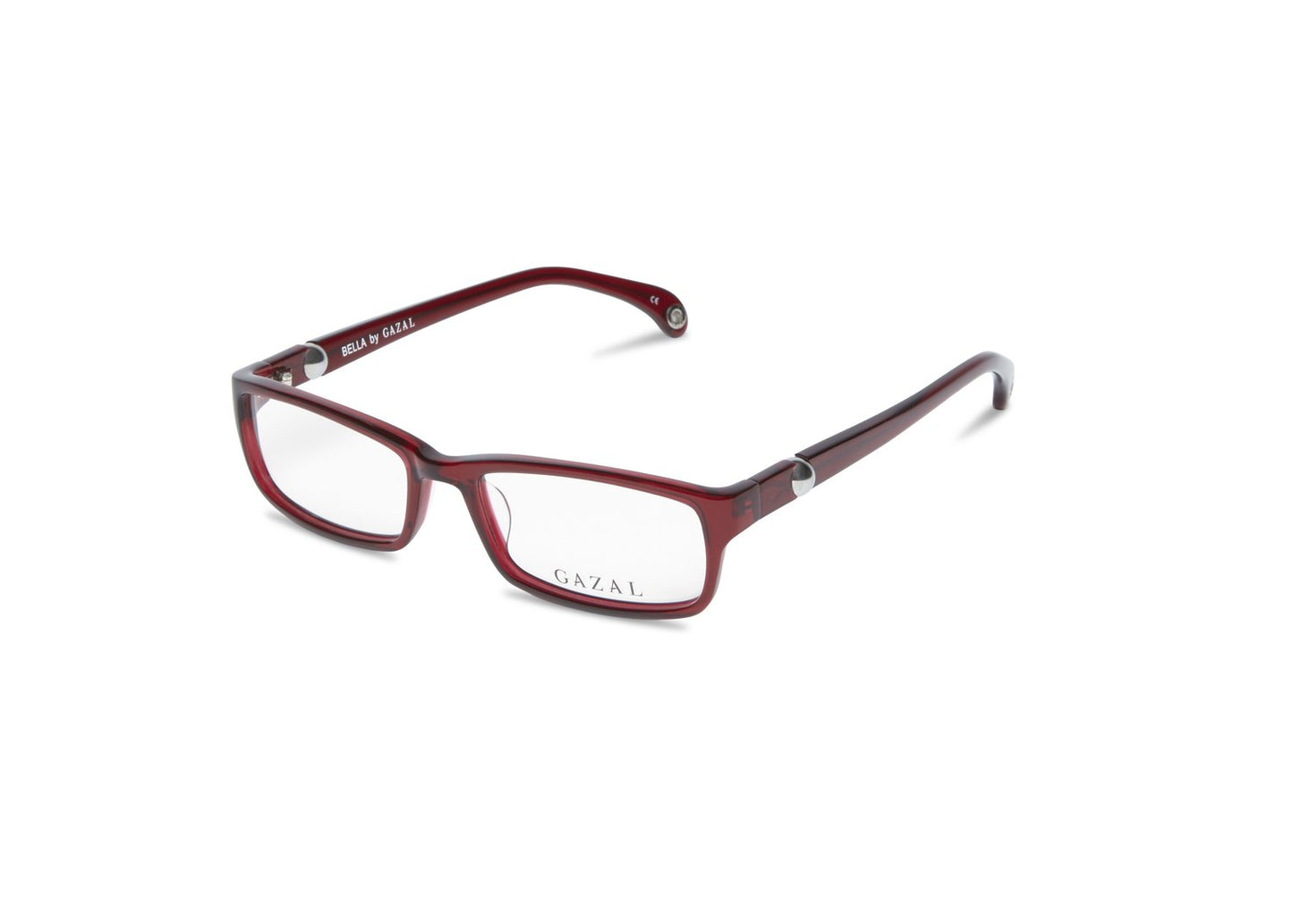 Gazal Bella Eyeglasses - Red Three Quarter View - Legacy Collection - Gazal Eyecare