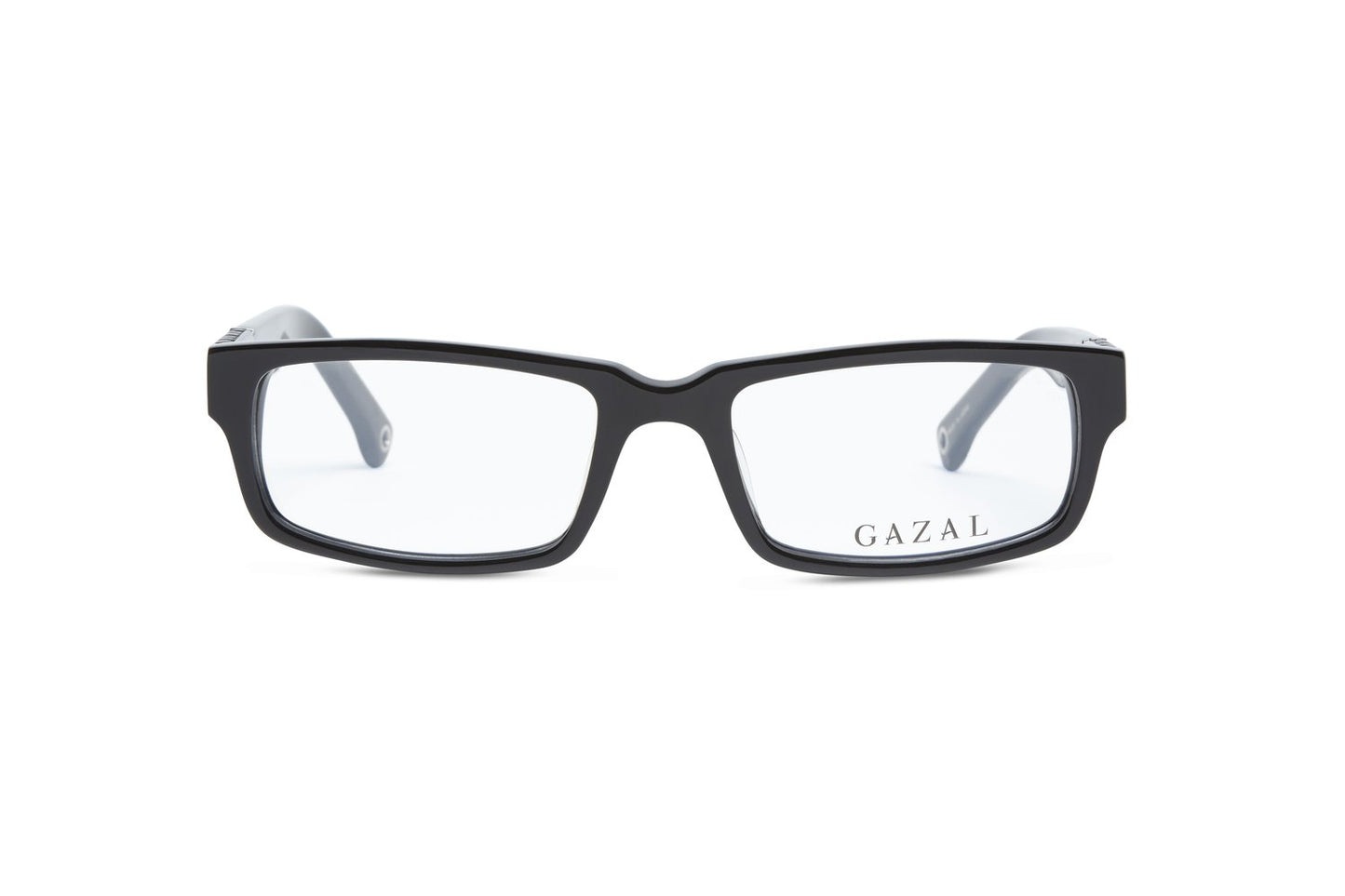 Gazal His Eyeglasses - Black Wide Rectangular Front View - HIS BY GAZAL - Legacy Collection - Gazal Eyecare