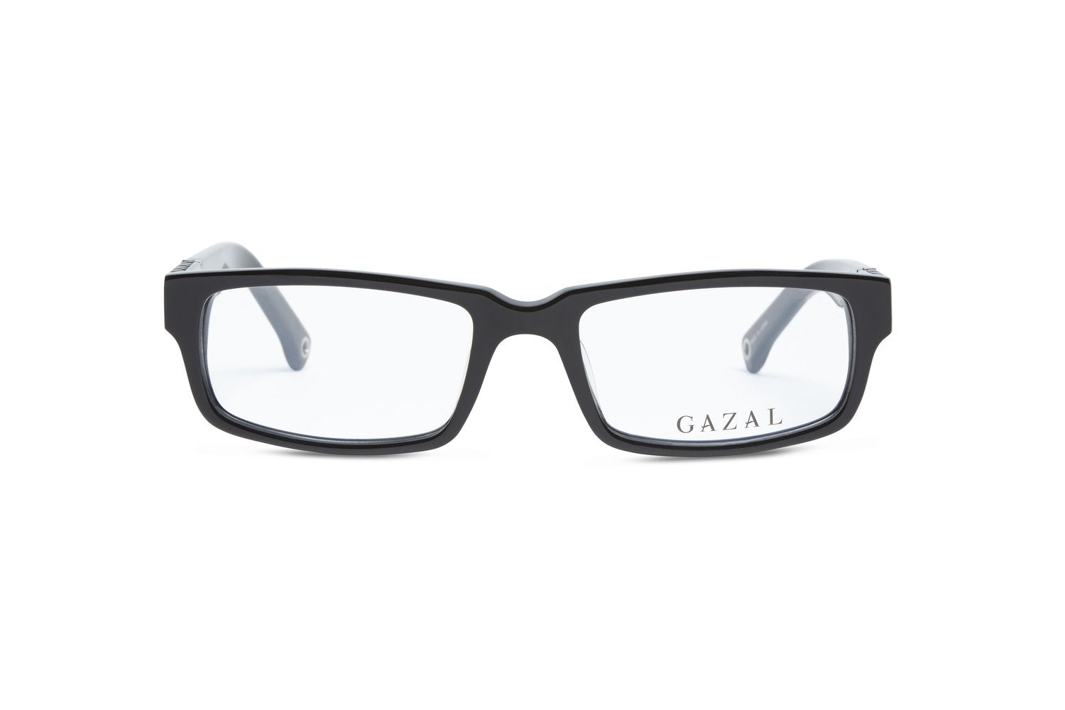 Gazal His Eyeglasses - Black Wide Rectangular Front View - HIS BY GAZAL - Legacy Collection - Gazal Eyecare