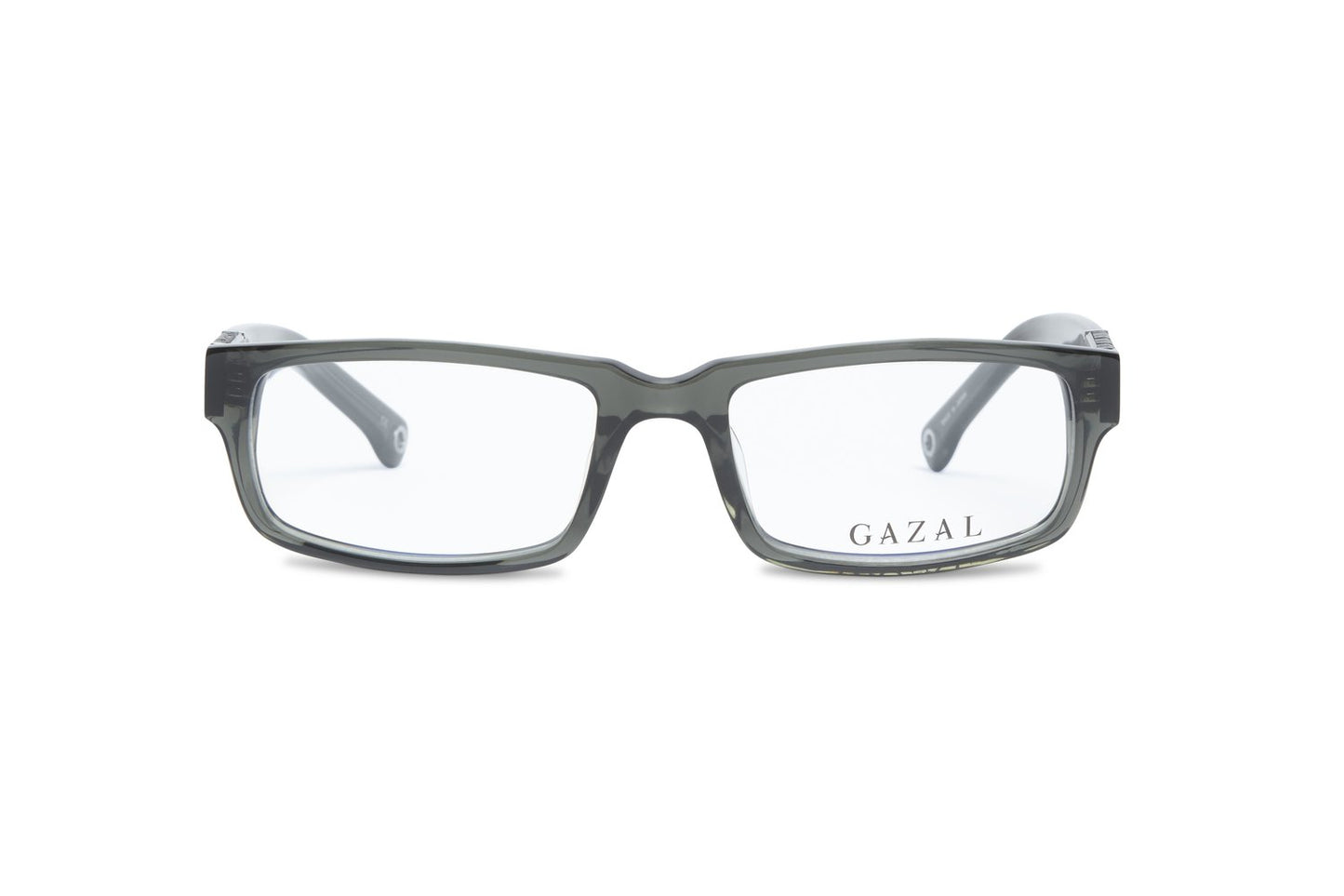 Gazal His Eyeglasses - Grey Wide Rectangular Front View - HIS BY GAZAL - Legacy Collection - Gazal Eyecare