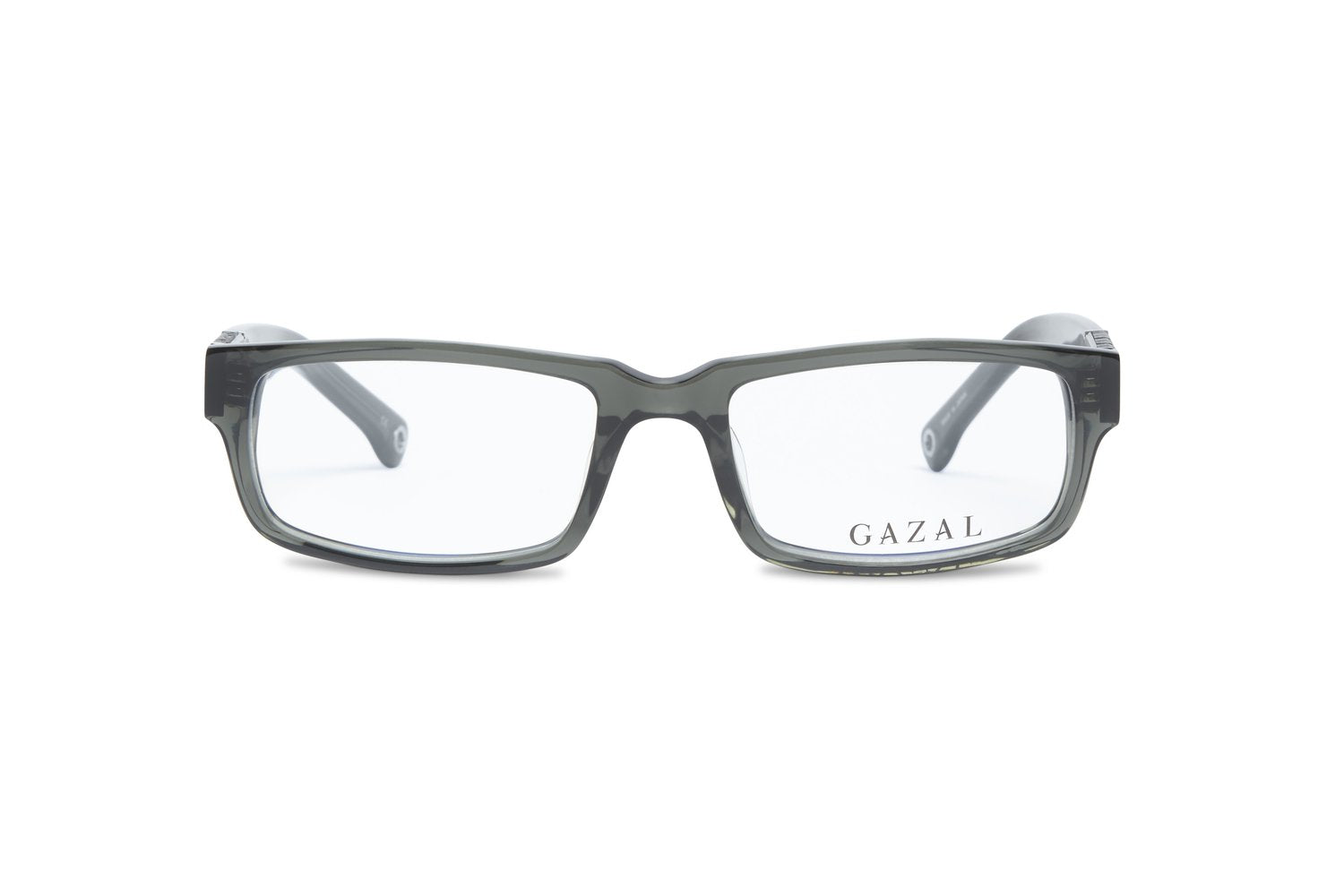Gazal His Eyeglasses - Grey Wide Rectangular Front View - HIS BY GAZAL - Legacy Collection - Gazal Eyecare