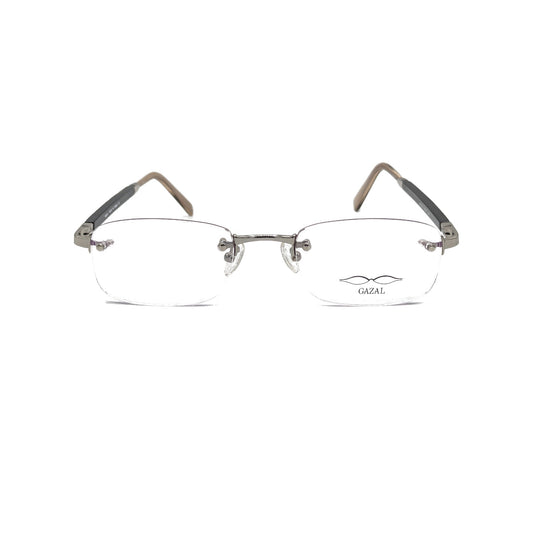 Gazal Eyewear Sticks and Stones GT 7003 Rimless White Gold Black White Horn Front