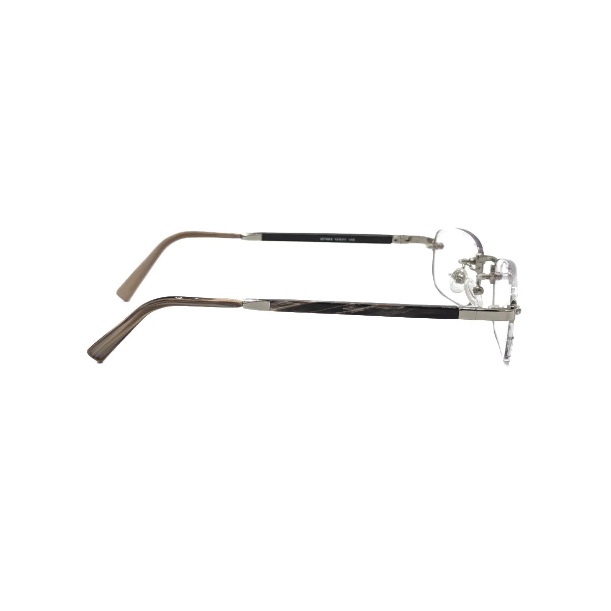 Gazal Eyewear Sticks and Stones GT 7003 Rimless White Gold Black White Horn Side