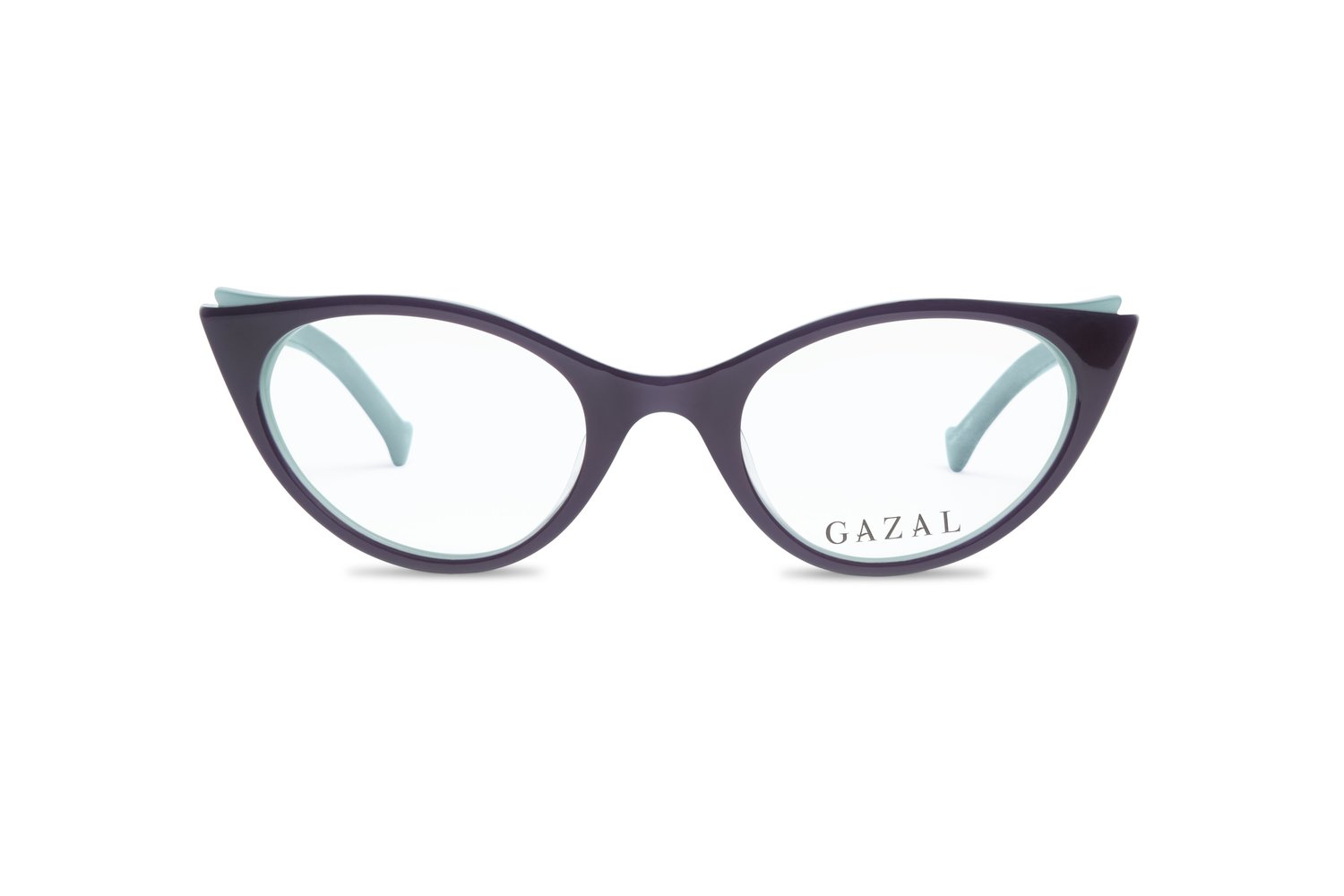 Gazal SyeahMeez Eyeglasses - Teal Navy Cat-Eye Front View - Legacy Collection - Gazal Eyecare