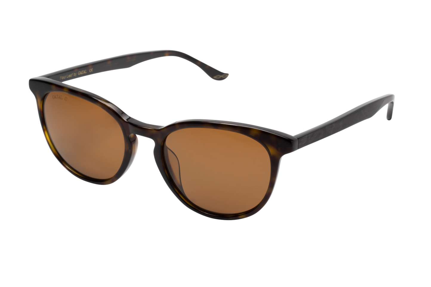 Gazal Four Leaf Sunglasses - Dark Tortoise Front View - Polarized - Legacy Collection - Gazal Eyecare