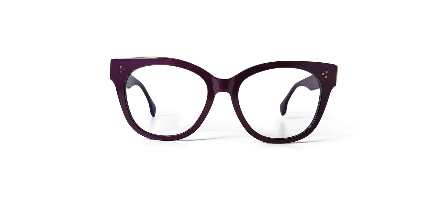 Gazal SmokeE Eyeglasses - Wide Square Frame Studio Detail - Legacy Collection - Gazal Eyecare