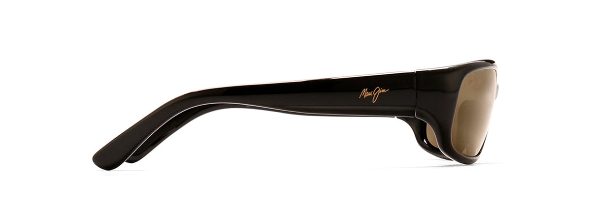 Maui Jim Stingray sunglasses in Gloss Black - HCL Bronze, side view