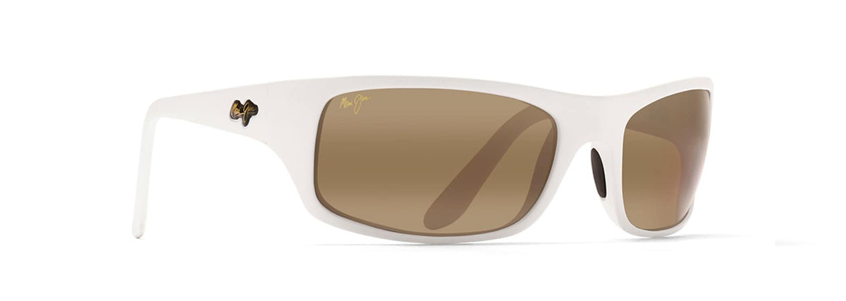 Maui Jim Peahi sunglasses in Matte White, angled view