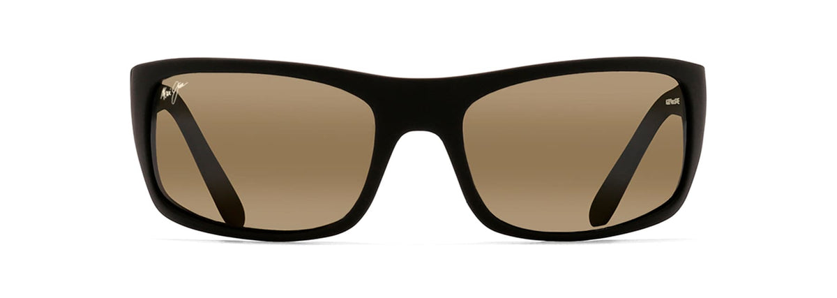 Maui Jim Peahi sunglasses in Matte Black - HCL Bronze, front view