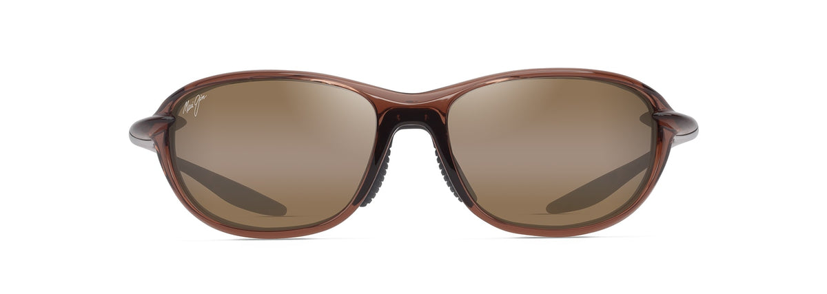 Maui Jim Hookipa Ultra R sunglasses in Shiny Transparent Brown, front view