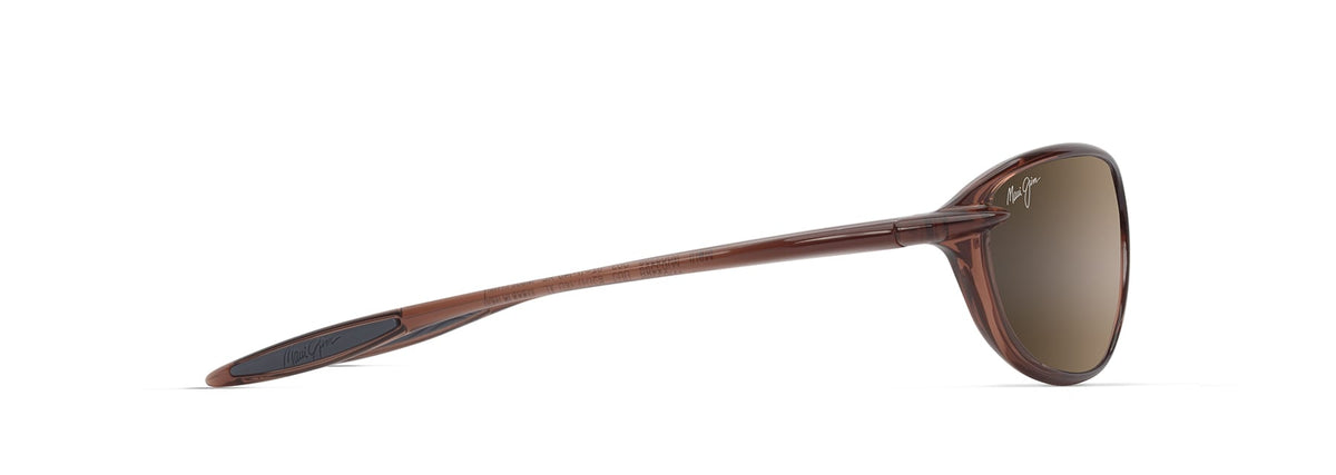 Maui Jim Hookipa Ultra R sunglasses in Shiny Transparent Brown, side view