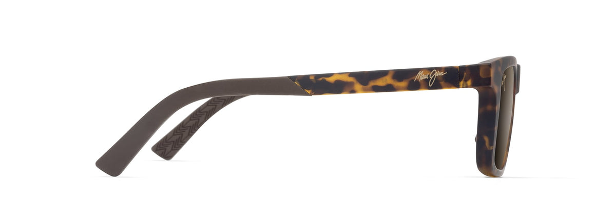 Maui Jim Moaka sunglasses in Matte Dark Havana, side view