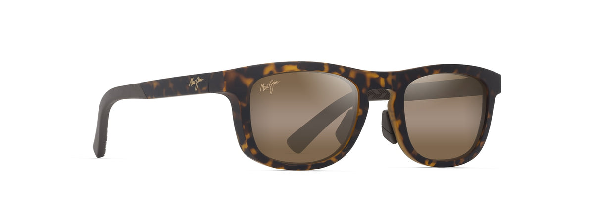 Maui Jim Aliali sunglasses in Matte Dark Havana, angled view