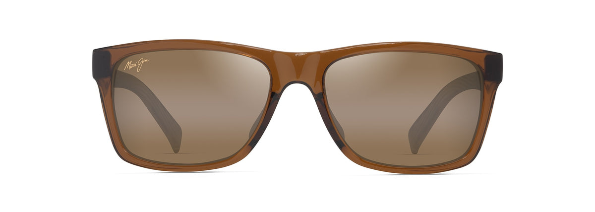 Maui Jim Kowelo sunglasses in Shiny Transparent Dark Brown, front view