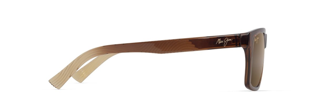 Maui Jim Kowelo sunglasses in Shiny Transparent Dark Brown, side view