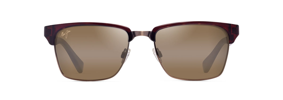 Maui Jim Kawika XL sunglasses in Shiny Reddish Havana, front view