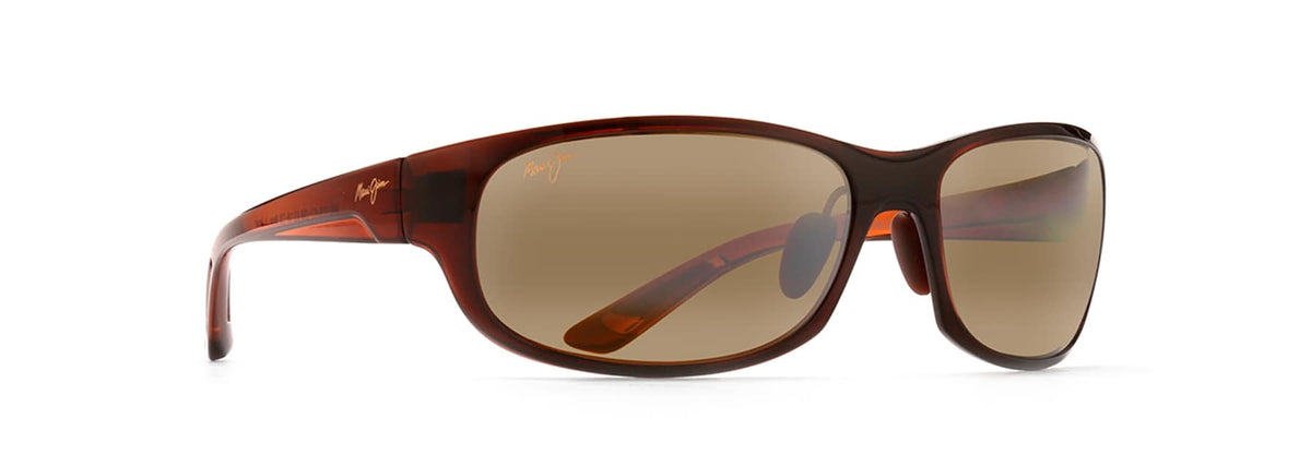 Maui Jim Twin Falls sunglasses in Rootbeer Fade, angled view