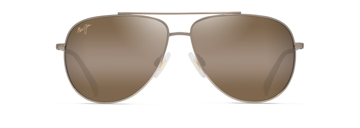 Maui Jim Hauoli XS sunglasses in Shiny Light Gold - HCL Bronze, front view