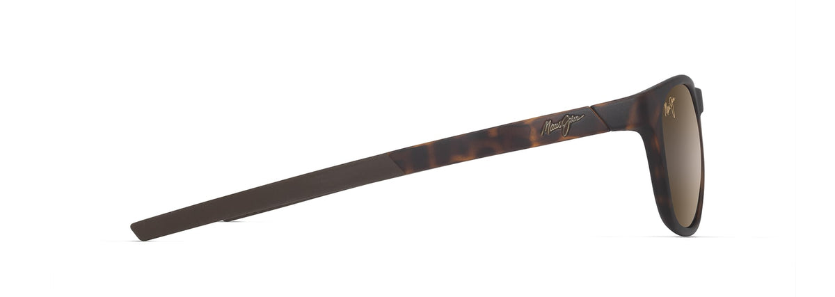 Maui Jim Melemele sunglasses in Matte Dark Havana, side view