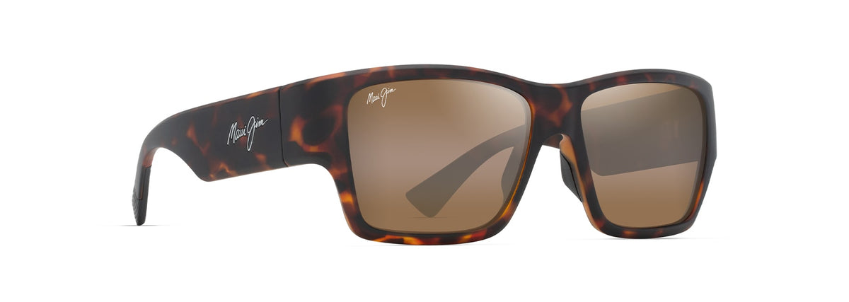 Maui Jim Ka'olu sunglasses in Matte Dark Havana, angled view
