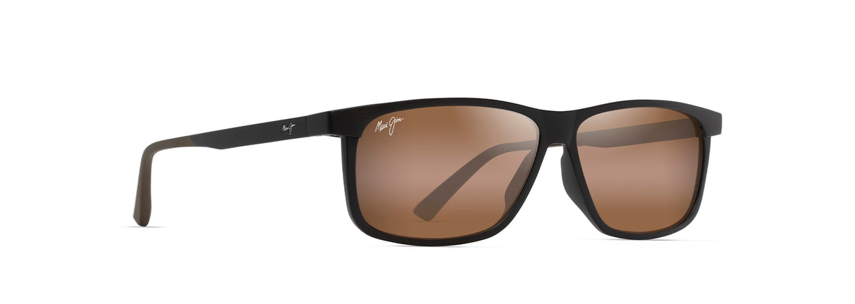 Maui Jim Pulama sunglasses in Matte Brown, angled view
