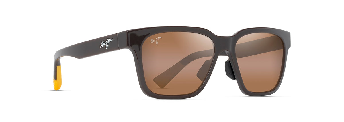 Maui Jim Punikai sunglasses in Shiny Brown, angled view