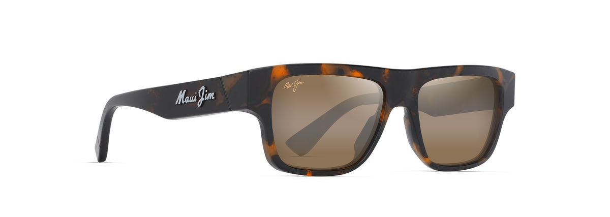 Maui Jim Kōkua sunglasses in Matte Dark Havana, angled view