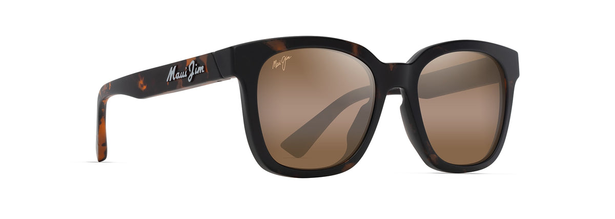 Maui Jim Honua AF sunglasses in Matte Dark Havana, angled view