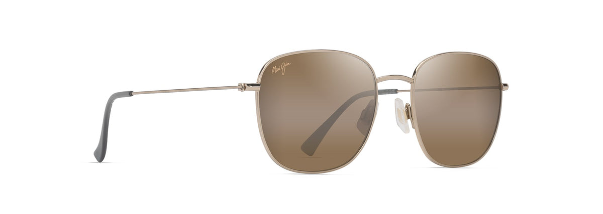 Maui Jim 'Olali AF sunglasses in Shiny Light Gold - HCL Bronze, angled view