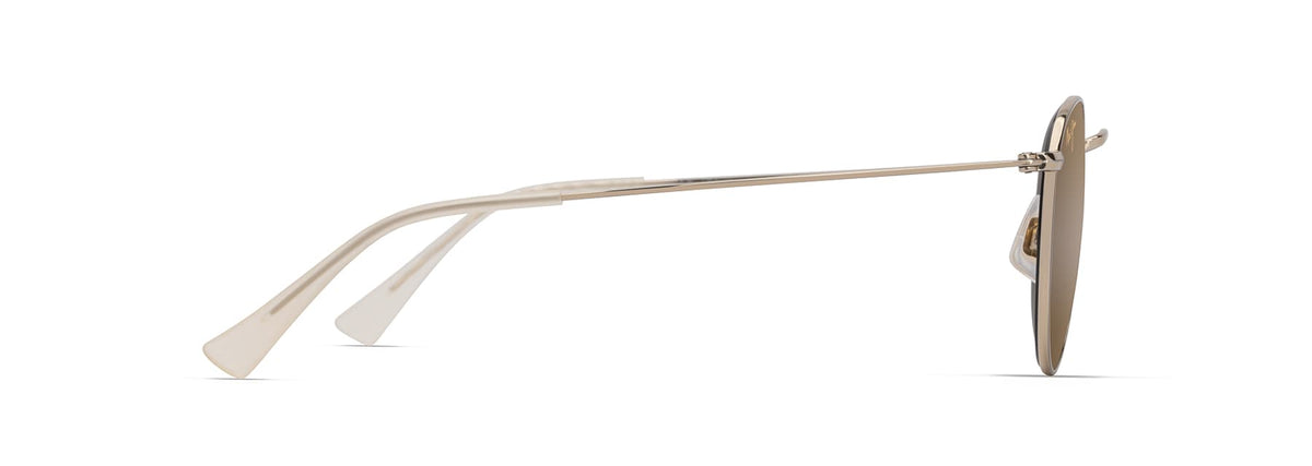 Maui Jim Pūkaua sunglasses in Shiny Light Gold - HCL Bronze Bi-Gradient, side view